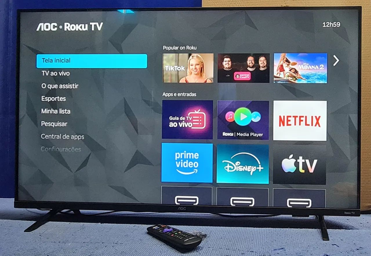 TV AOC SISTEMA ROKU 43 polegadas - Foto 4