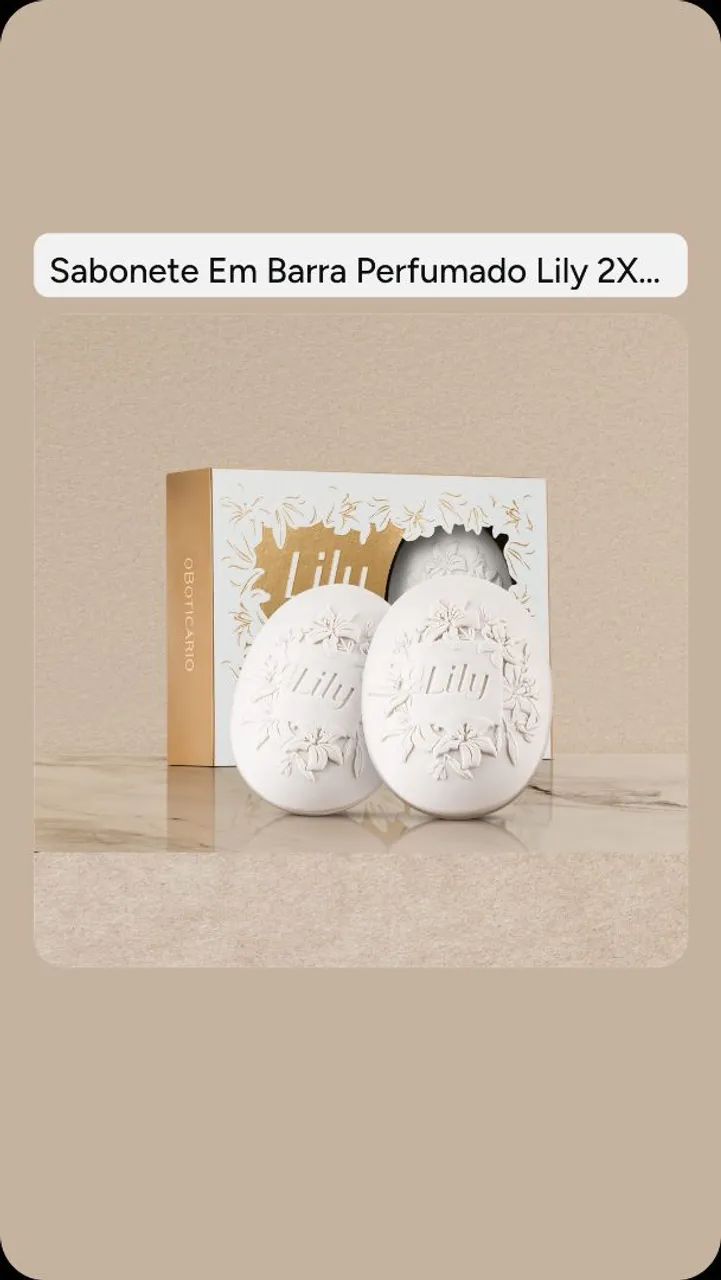 Sabonete em barra perfumado lily