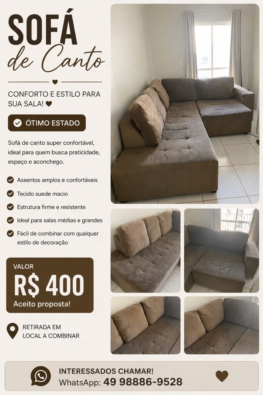 SOFÁ DE CANTO 