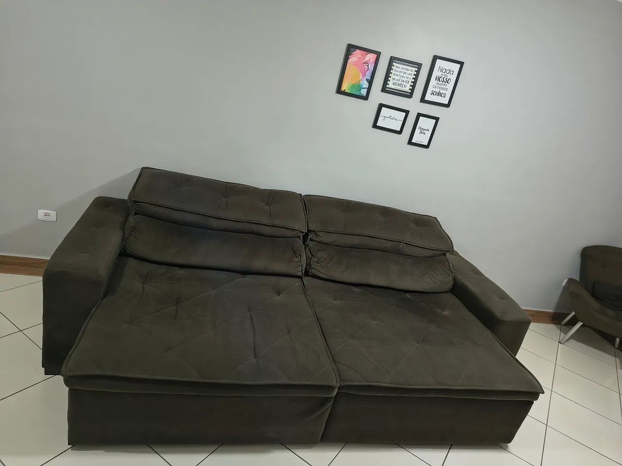 Sofá Retrátil Reclinável 