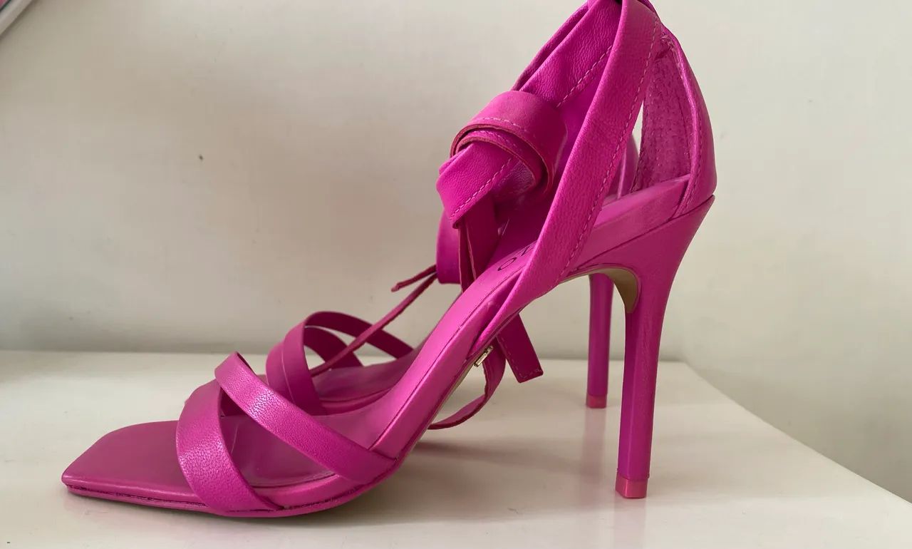sandália arezzo rosa pink 35 - Foto 3