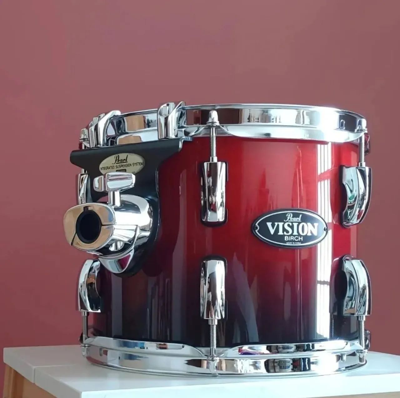 Tom Pearl Vision Birch Vbl 10x8, Ruby Fade - Instrumentos musicais