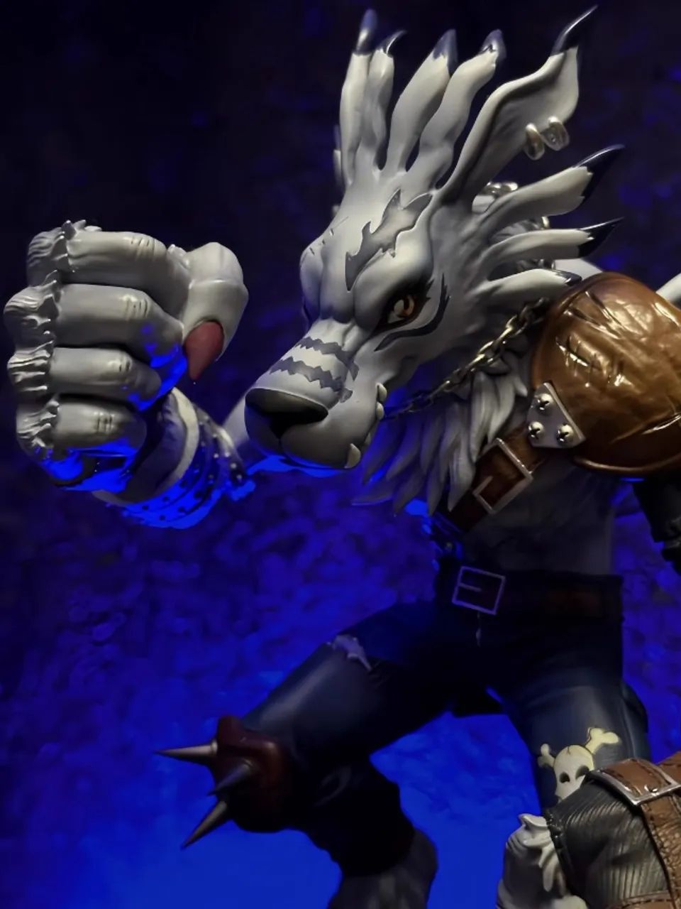 Action Figure WereGarurumon Digimon Anime Colecionável Premium Geek Boneco 20cm - Foto 4