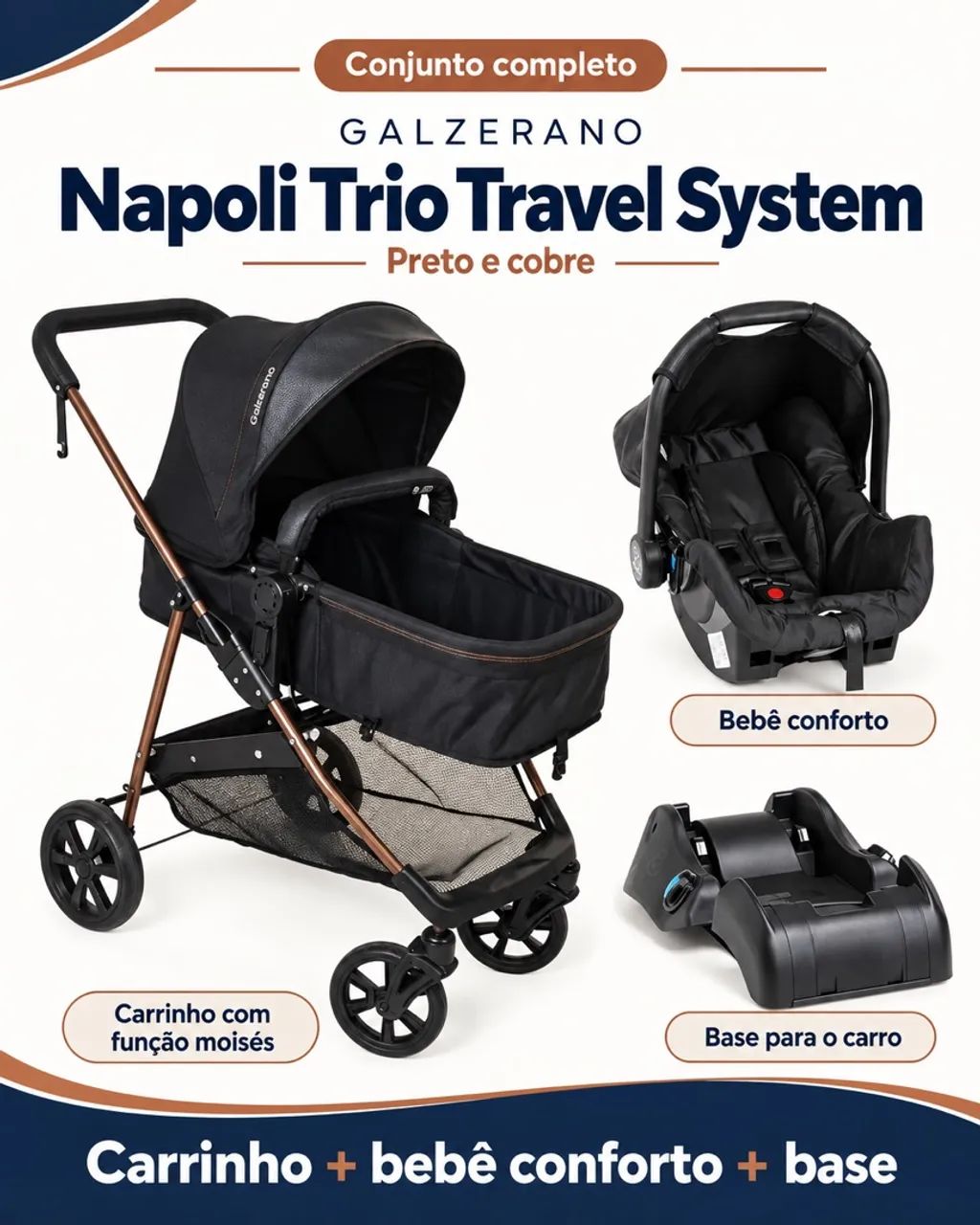 Carrinho de bebê Galzerano napoli