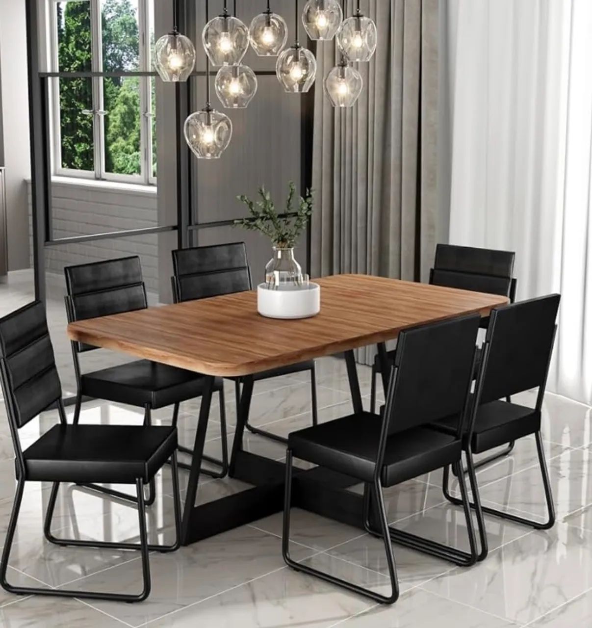 Mesa com 6 cadeiras NOVA