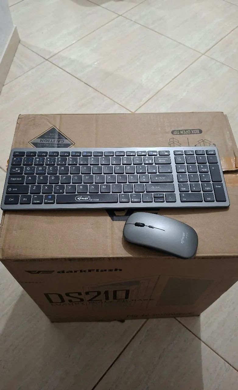 Teclado e Mouse sem fio recarregável