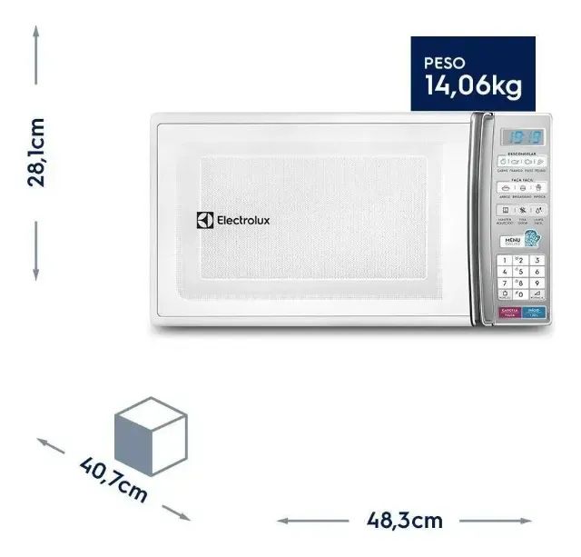 Micro-ondas de Bancada Electrolux Branco 27L 127V - Foto 4