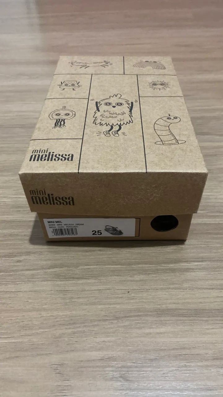 sandália mini melissa dream ouro perolado 25