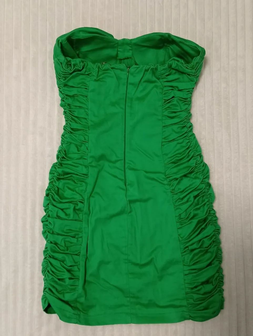 Vestido Tomara Que Caia - Verde Bandeira Drapeado / Tam. PP - Foto 5