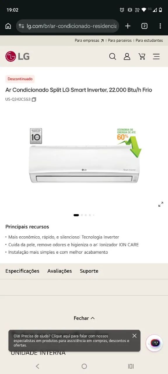 Ar condicionado LG - Foto 2