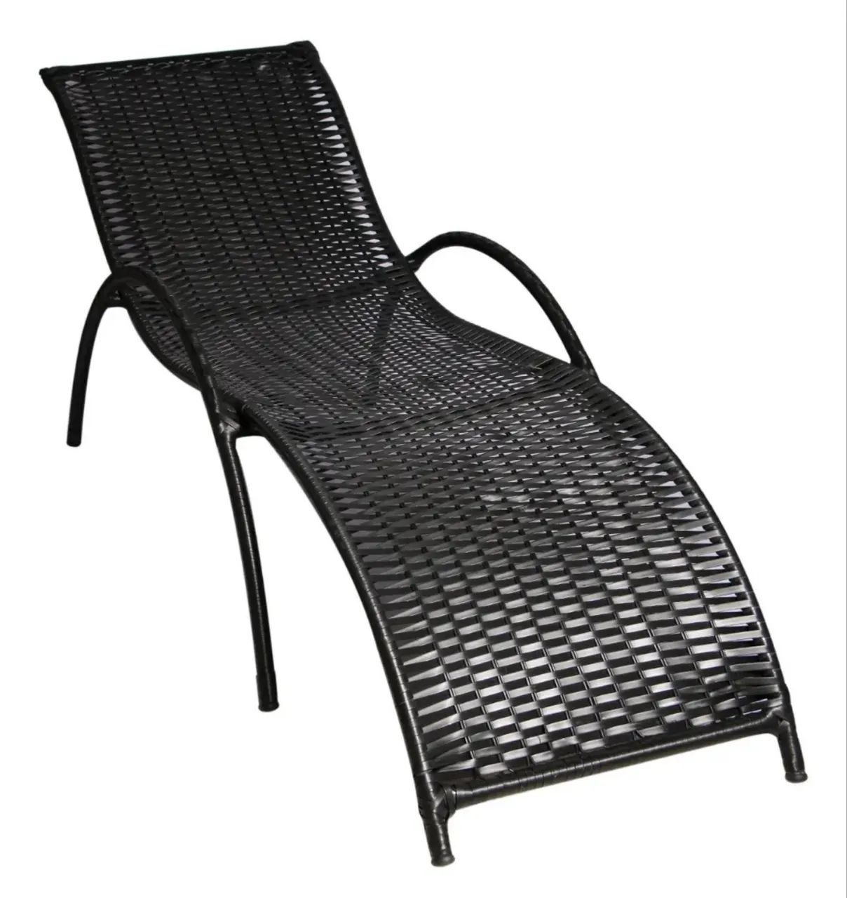 Espreguiçadeira PRETA para area externa piscina decorativo 