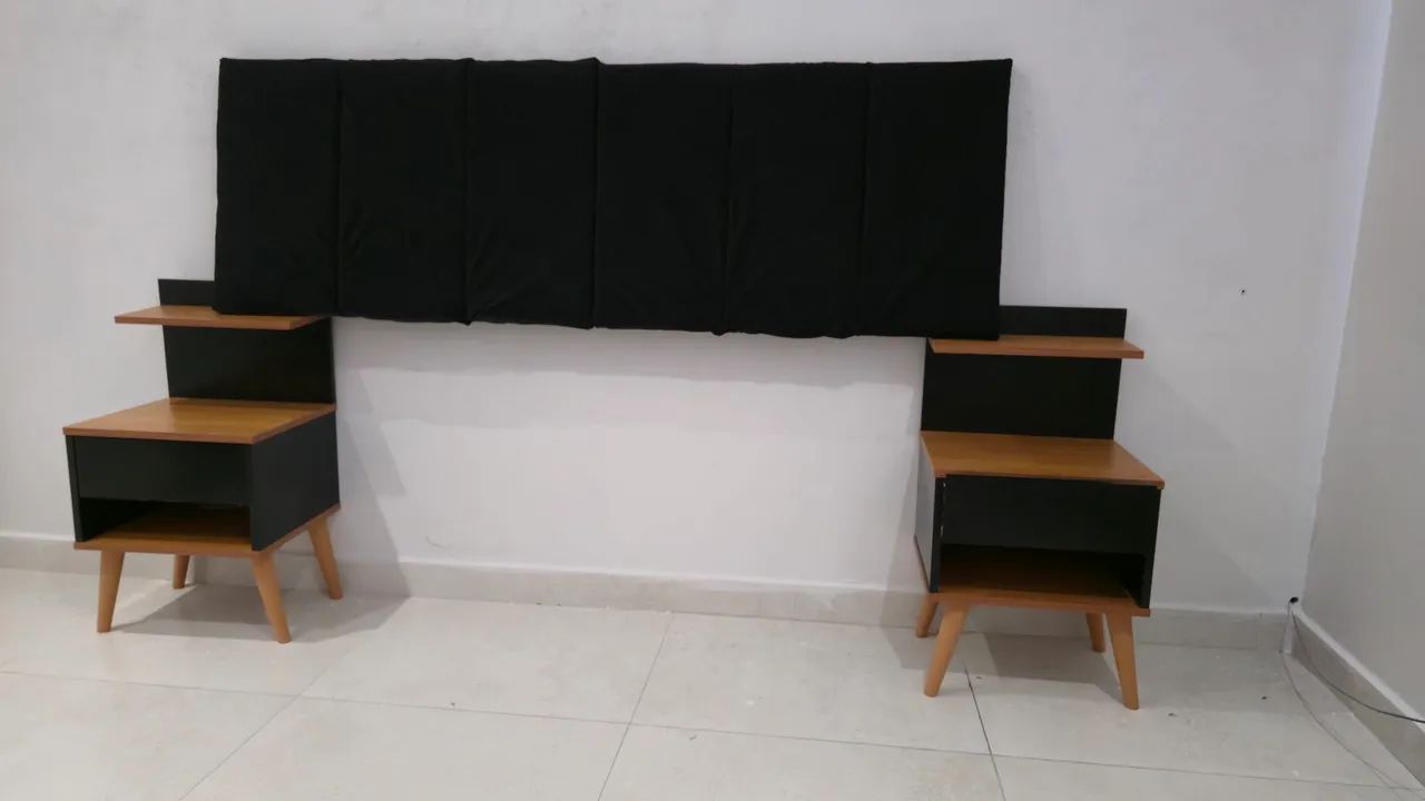 Mesa de cabeceira e cabeceira tamanho queen - Foto 4