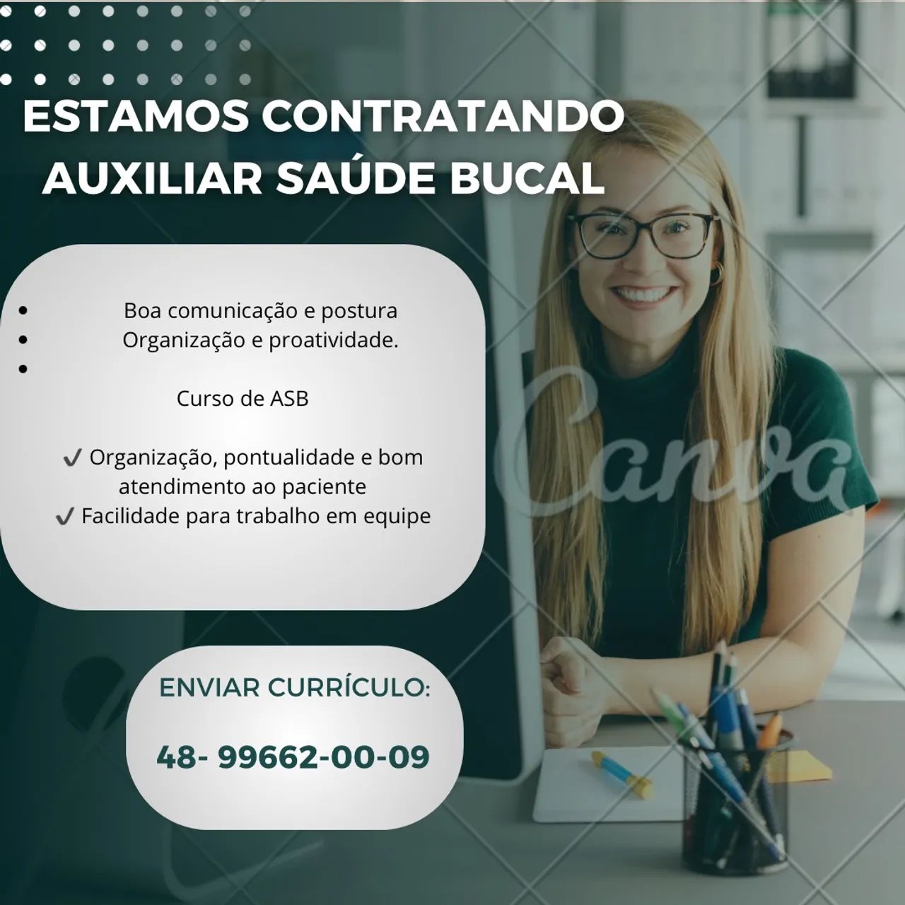 Vaga AUXILIAR DE DENTISTA / centro Florianópolis 