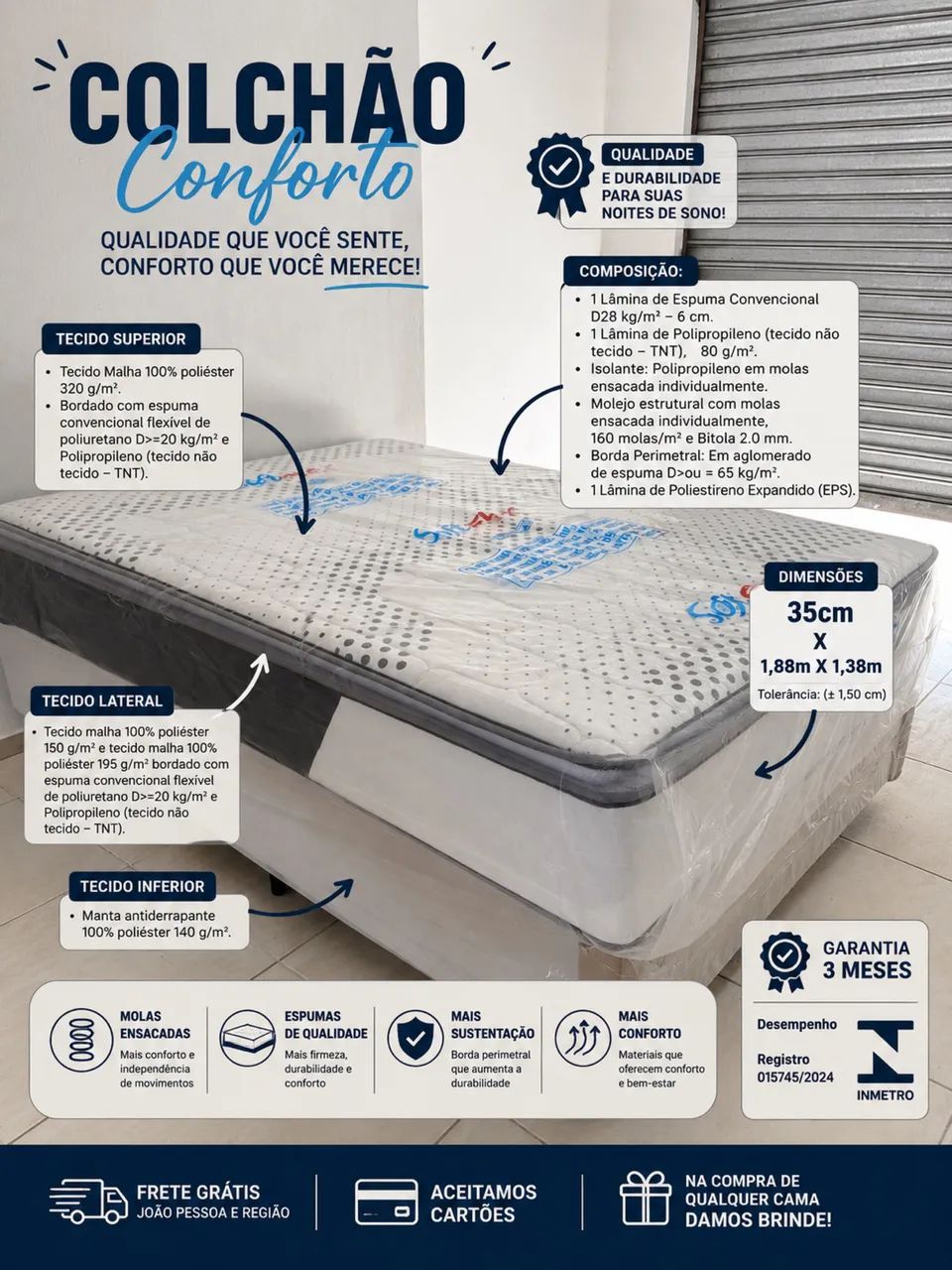 Colchão casal com base ? - Foto 3