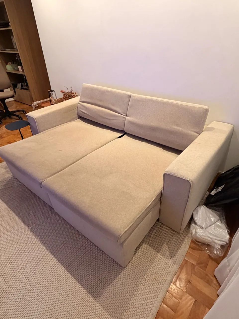 Sofa Retrátil Linho - Foto 3