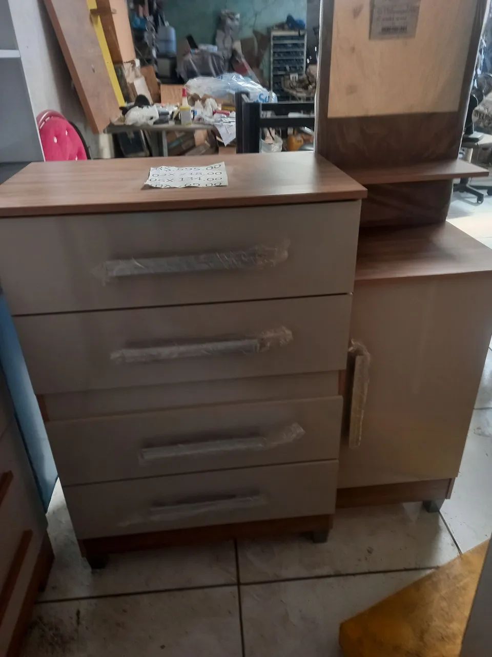 Cômoda com penteadeira 100%MDF oferta R$ 490.00 multi coisas móveis WhatsApp *  - Foto 2