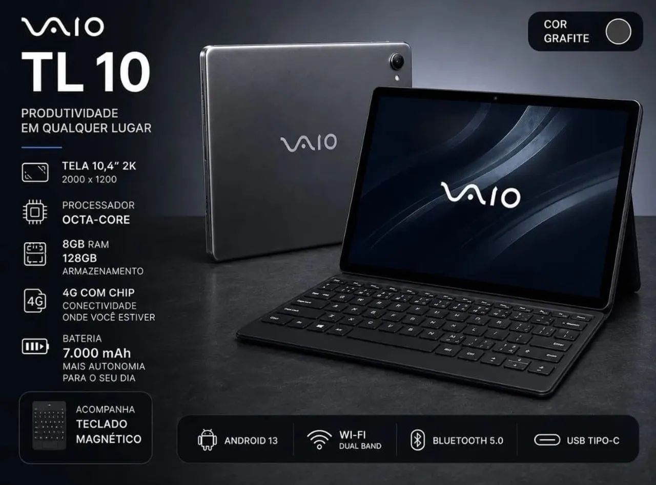 Tablet Vaio 128g 10 meses garantia - Foto 2