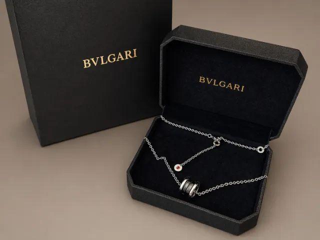 Colar modelo Bvlgari Save the Children com caixa e sacola - Foto 2