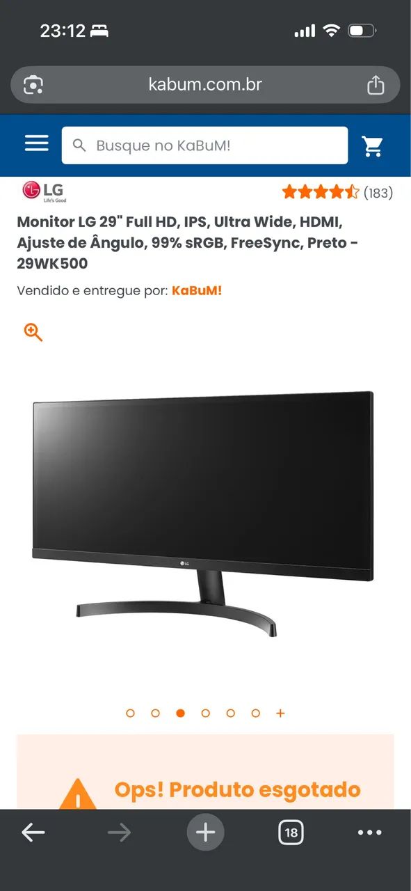 Monitor ultrawide LG CALIBRADO