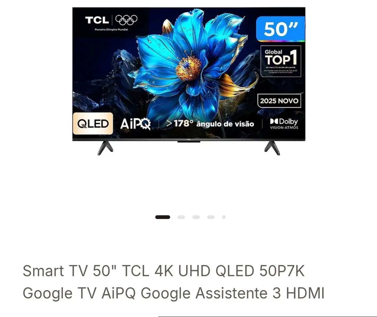 Tv TCL qled 50 polegadas nova lacrada 
