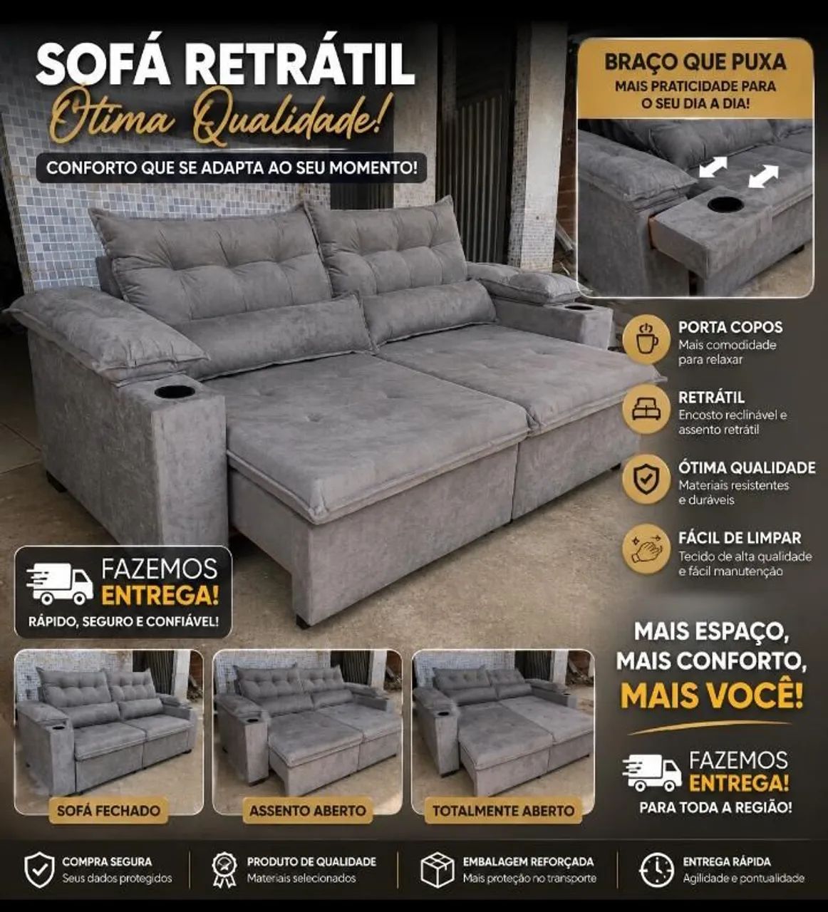 Sofa retrátil 