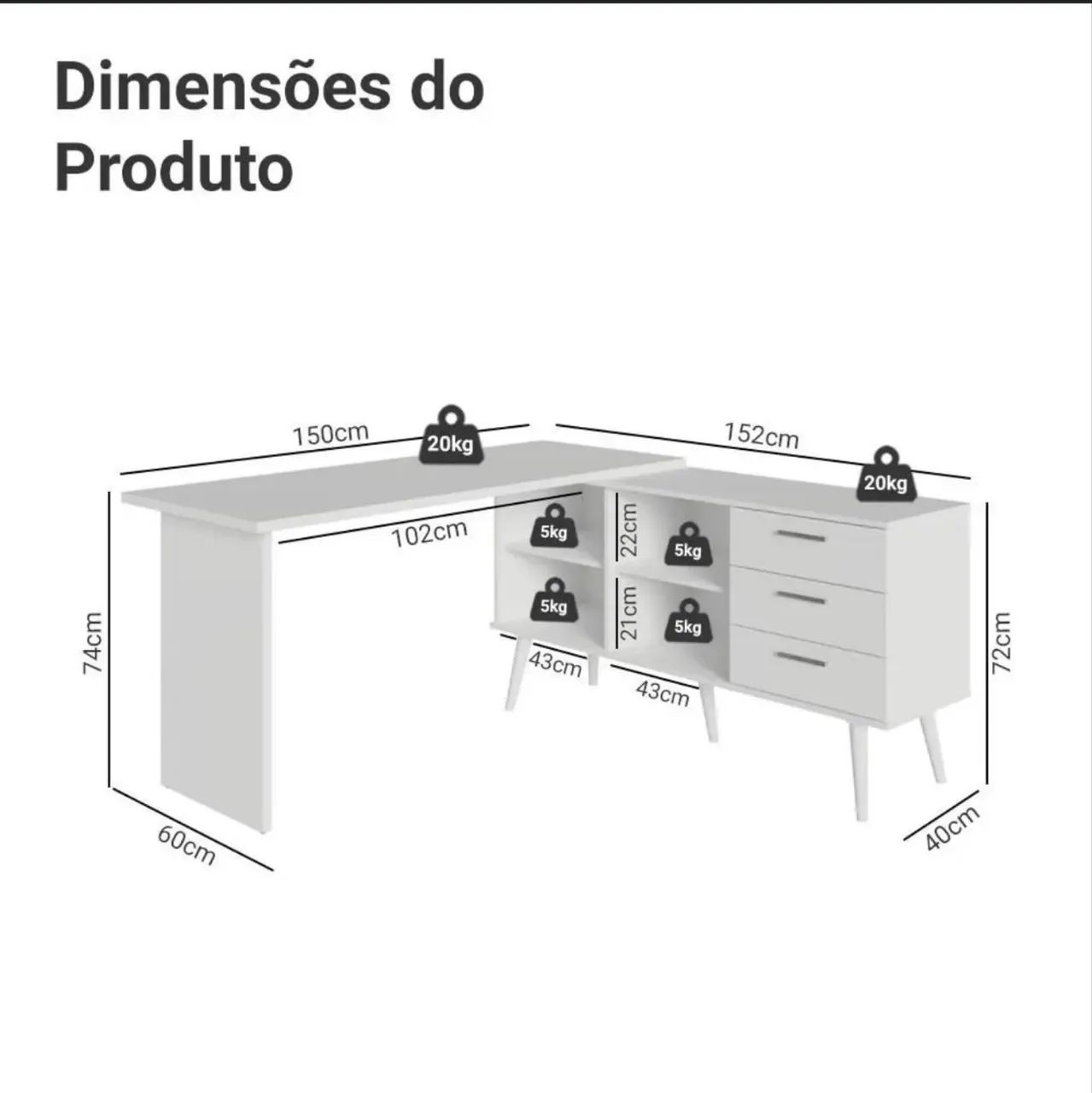 Escrivaninha e Penteadeira  - Foto 4