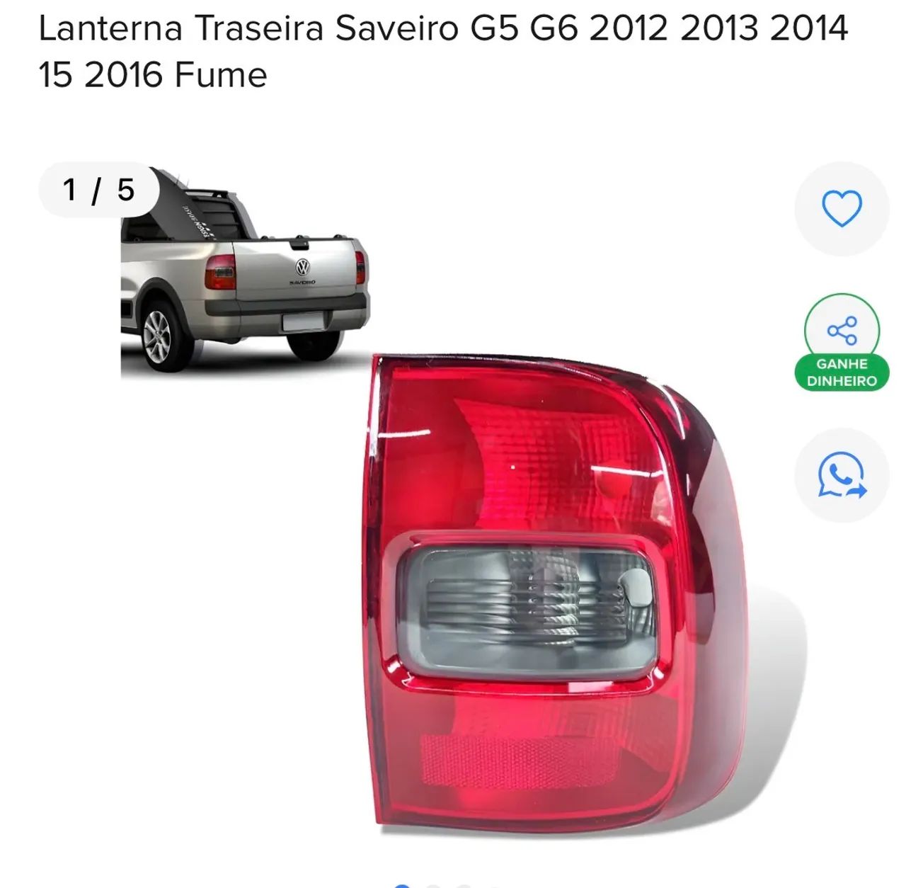 Lanterna Direita Saveiro