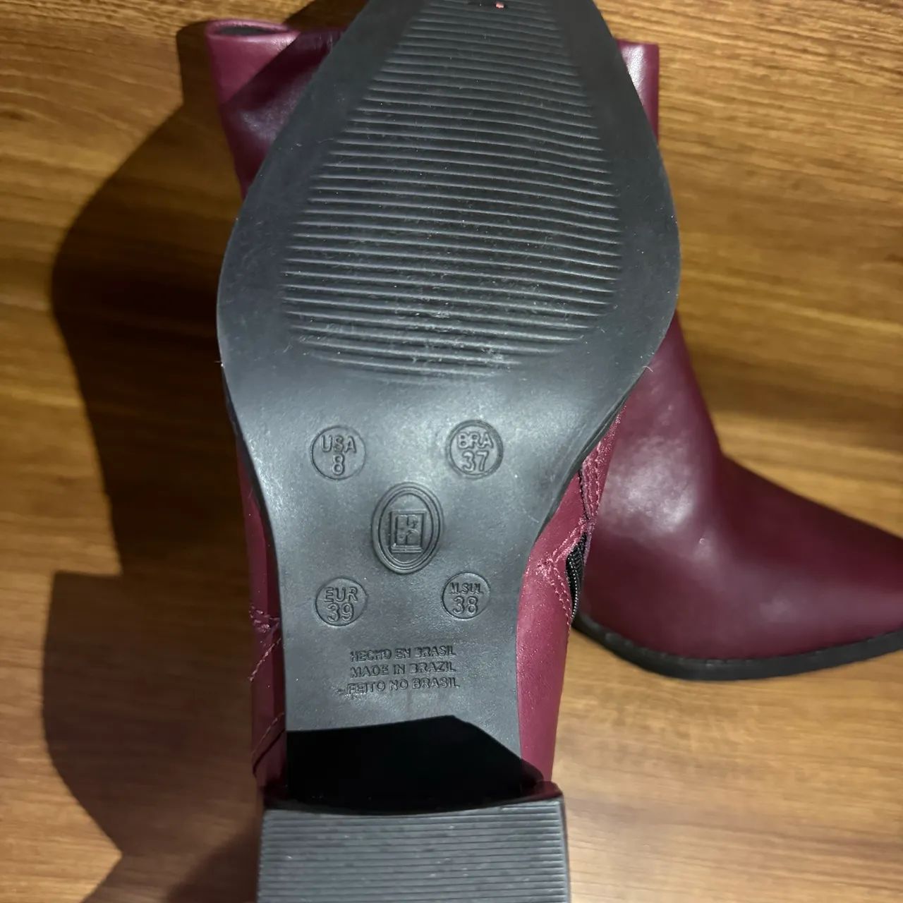 bota bottero couro legítimo vinho 37 - nova - Foto 2
