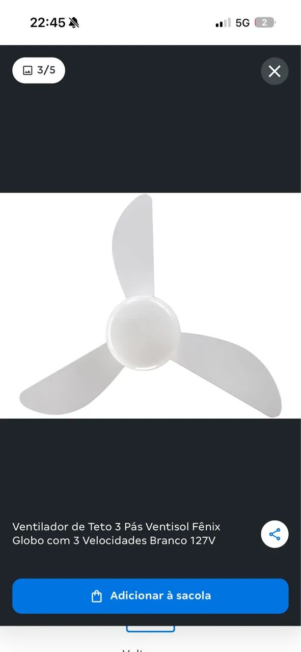 Ventilador de teto - Foto 2