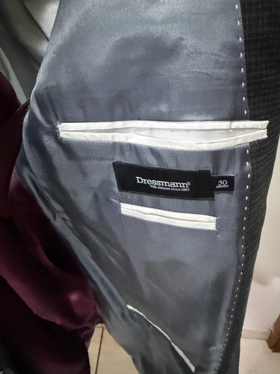 Blazer masculino cinza xadrez Dressmann - Foto 3