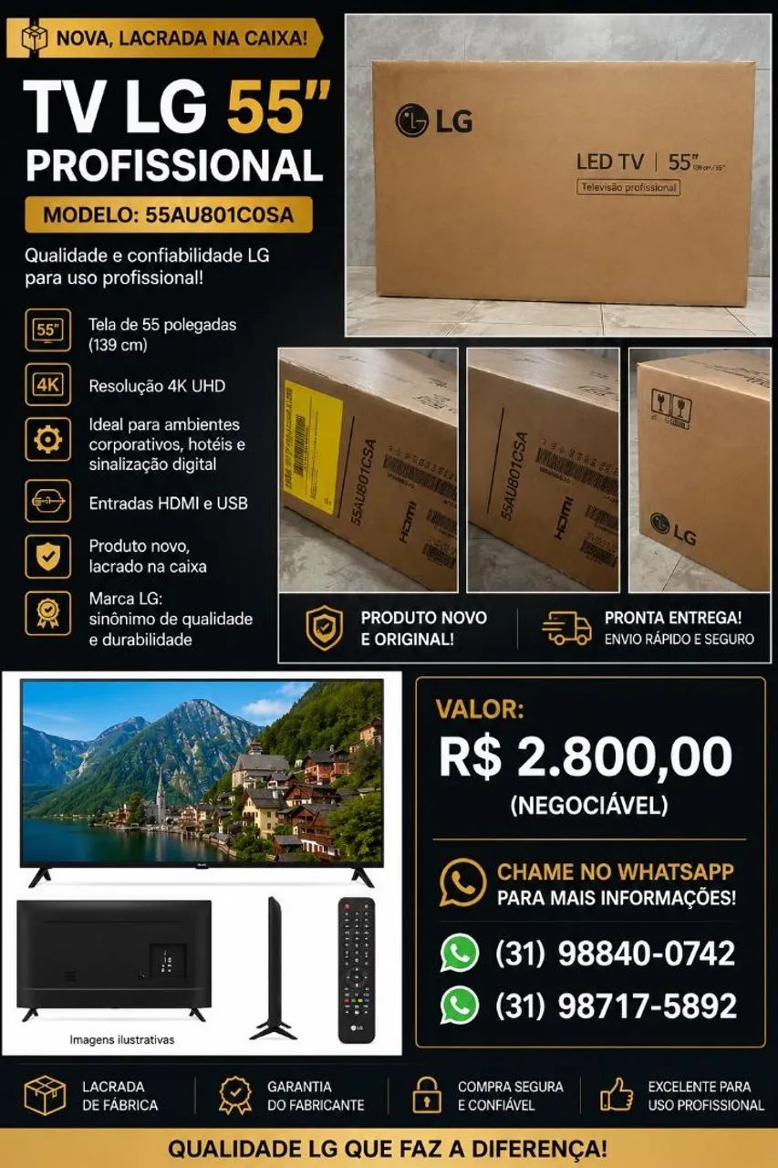 Vende se tv 55 polegadas nova 