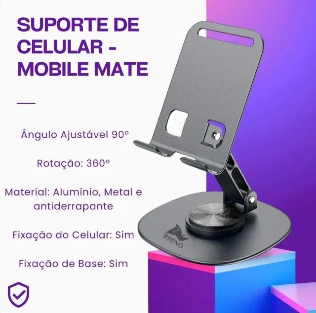 Suporte de Mesa para Celular Smartphone Dobrável - Foto 2