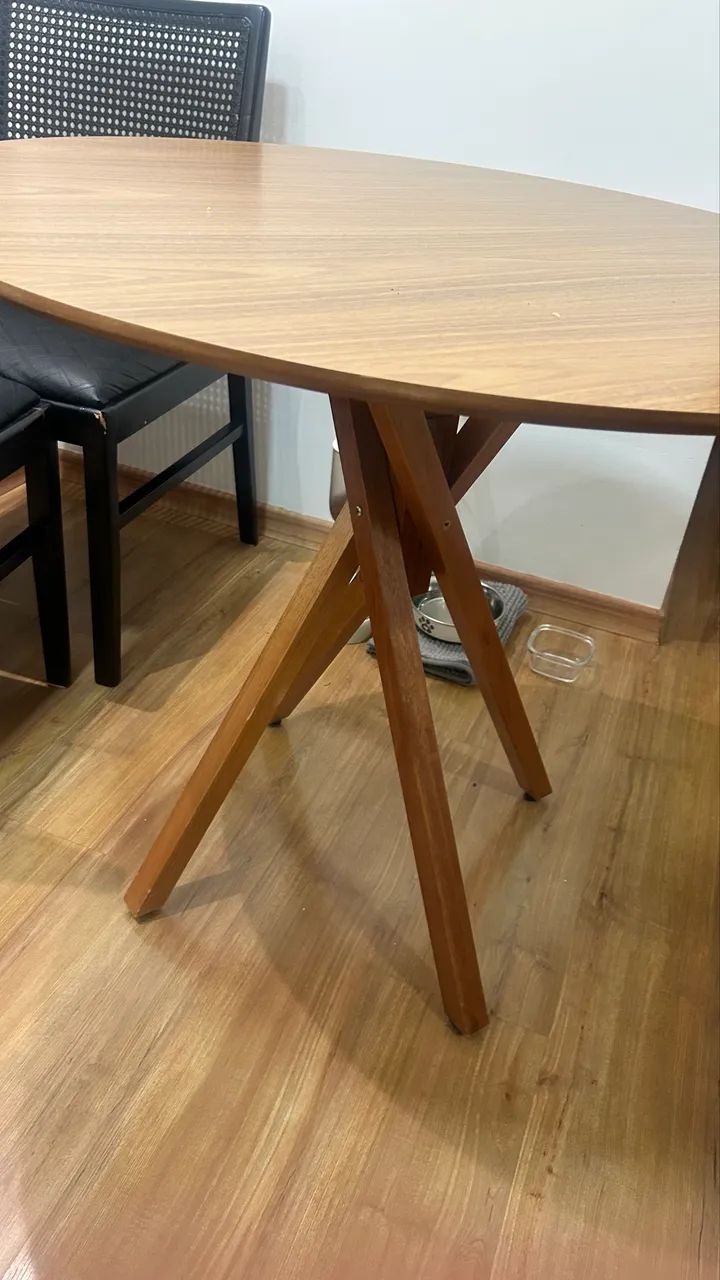 Mesa de madeira 90cm de diâmetro 