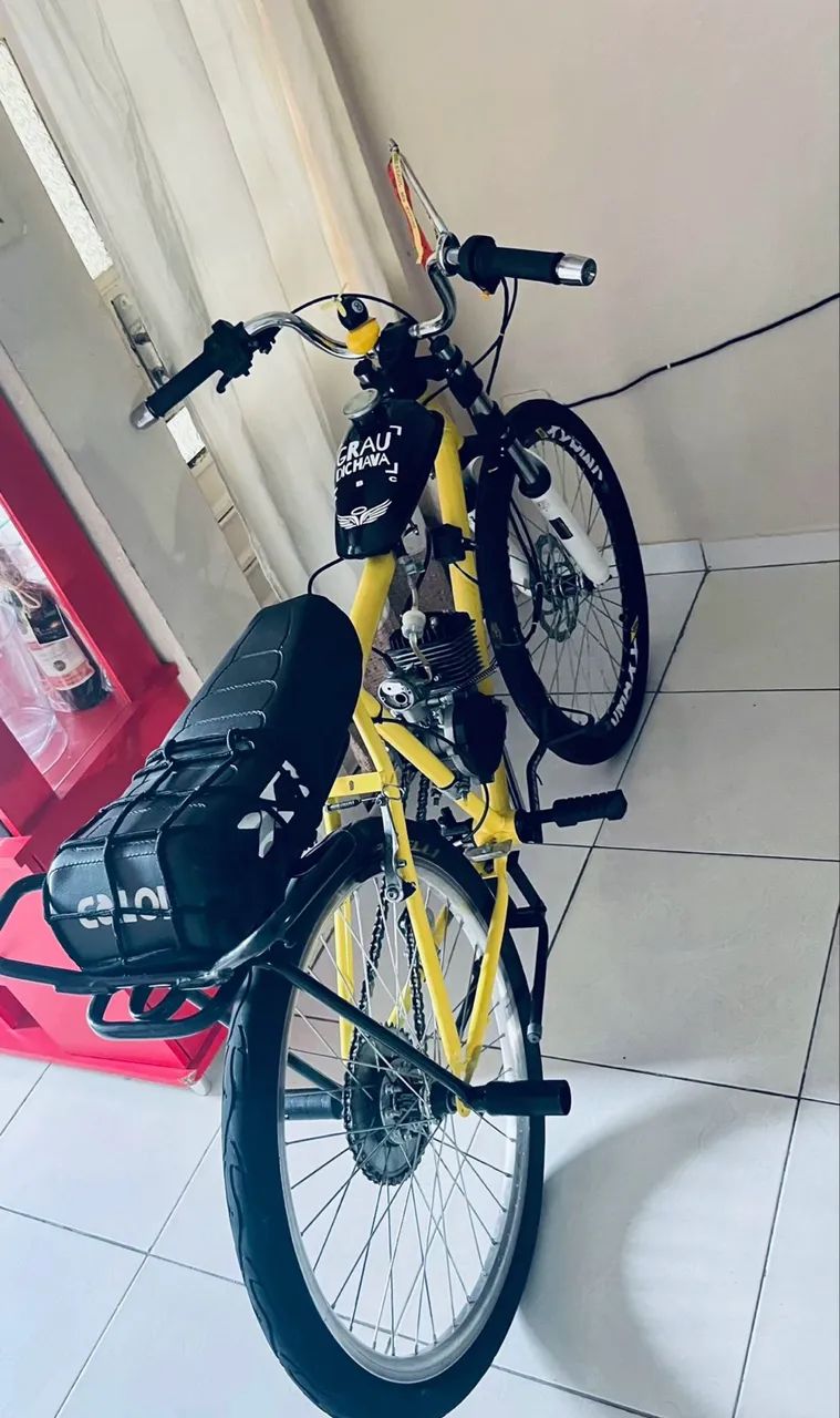 VENDO MOTORIZADA TODA REVISADA TROCO EM BIKE BEM MONTADA  - Foto 2