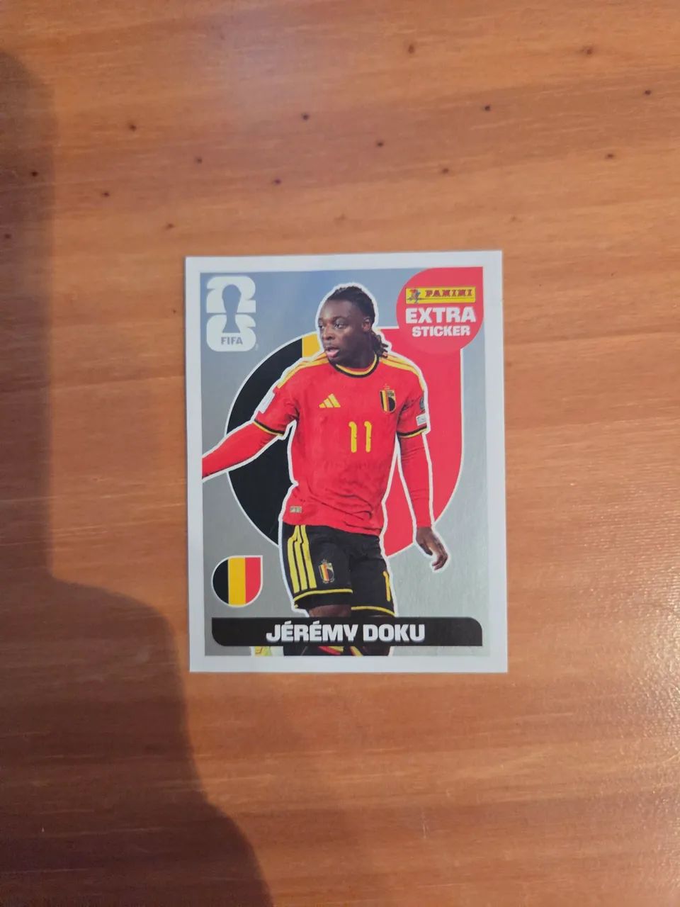 Figurinha extra Jérémy Doku prata copa 2026
