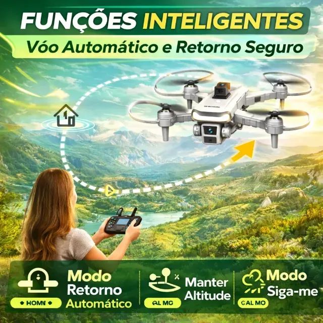 Drone XC-DRN-05 Câmera HD Ajustável Profissional Bateria  - Foto 5