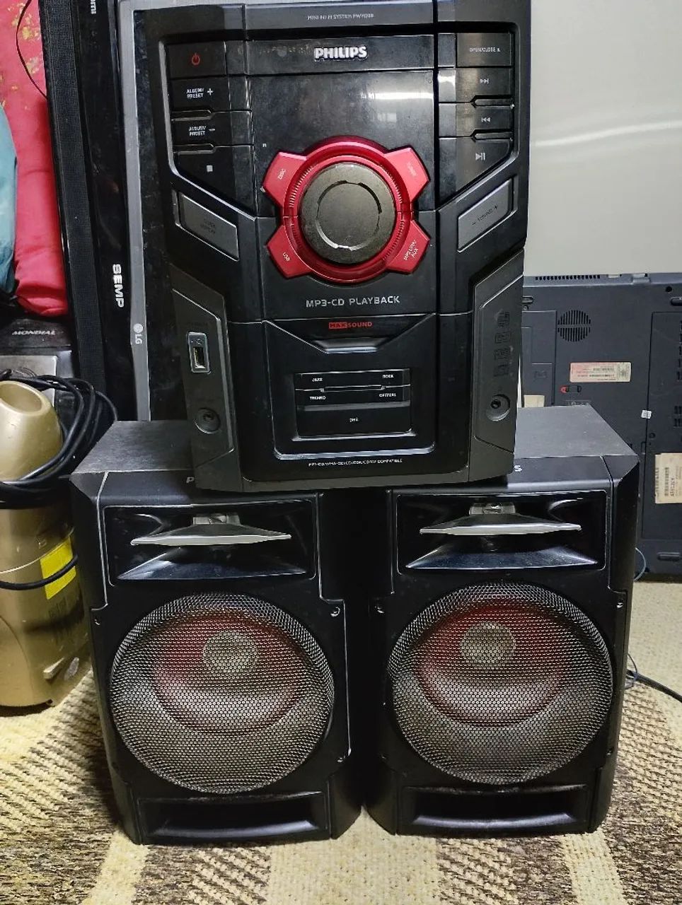 Micro sistem Philips 130w RMS FUNCIONANDO leiam ! 