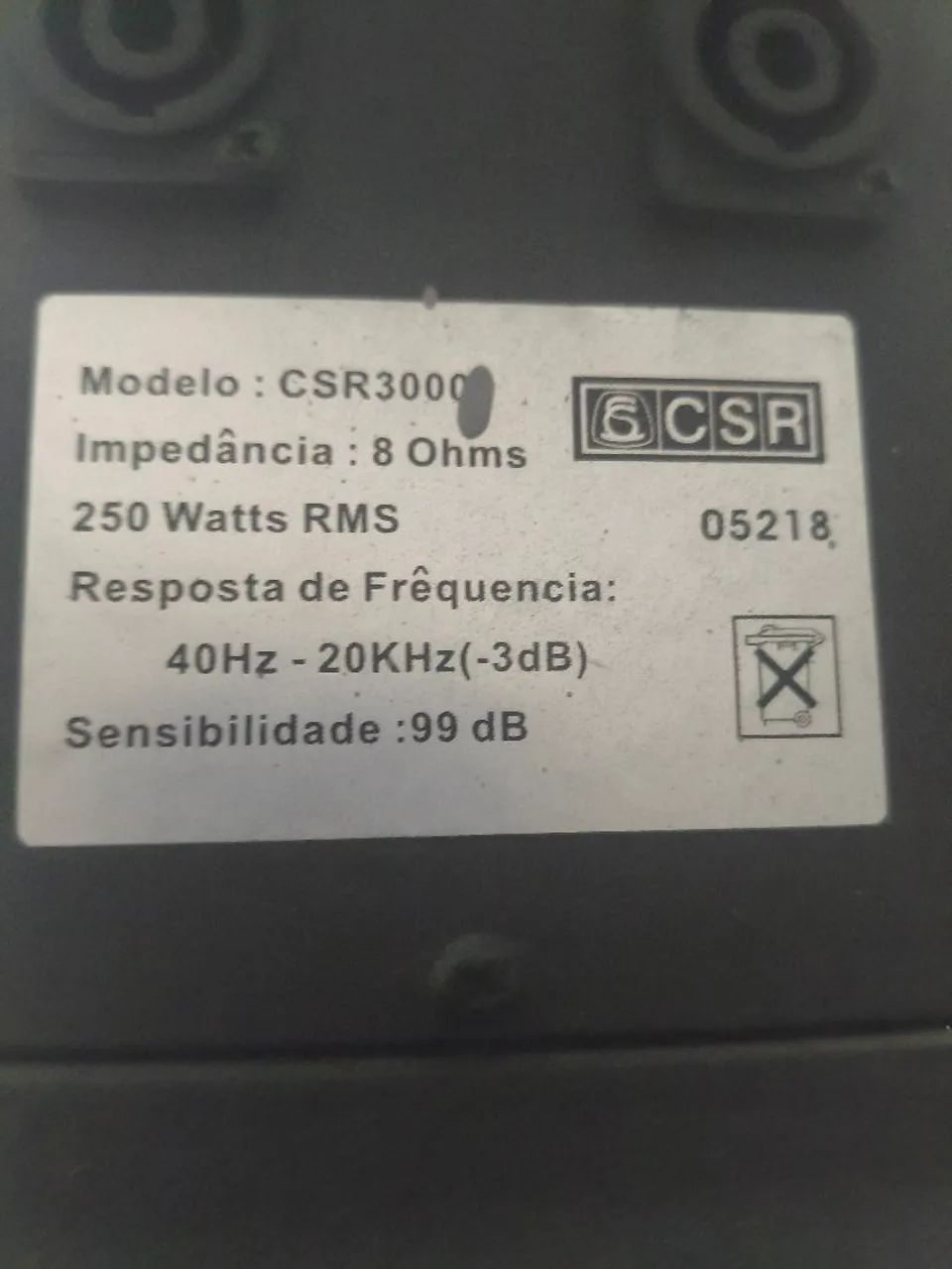 Caixa De Som Passiva Csr 3000 12 250w<br><br> - Foto 2