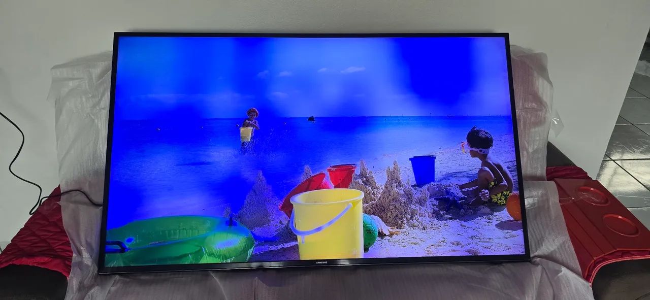 Tv 55 polegadas com tela recuperada 