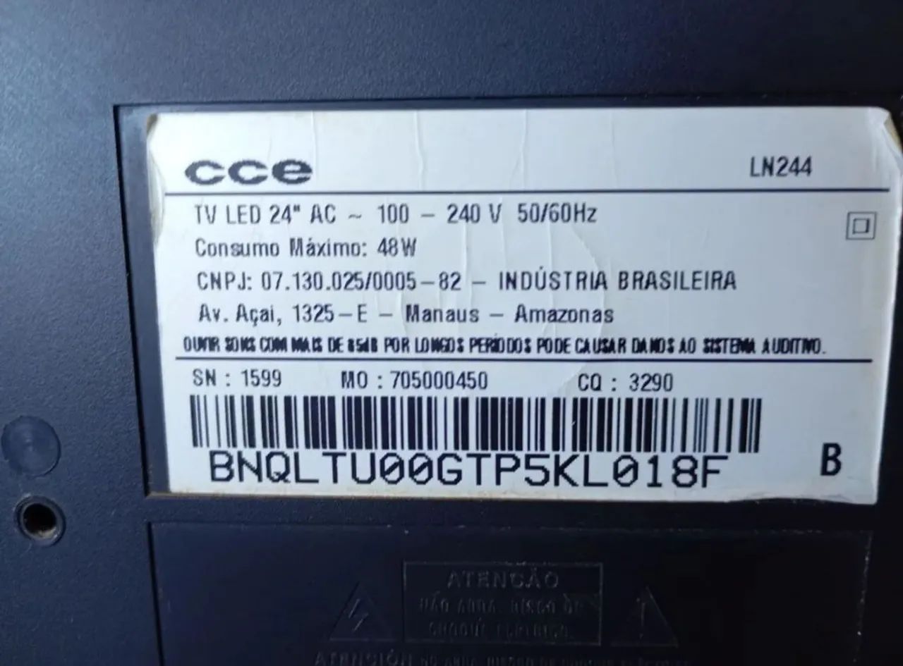 Tv cce 24" para buscar hoje - Foto 4