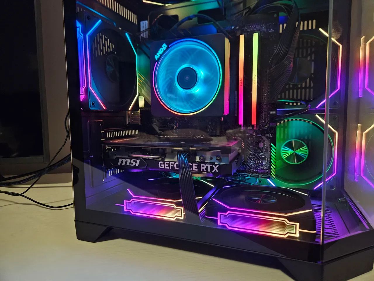 Pc Gamer Ryzen 7 5700x RTX 4060ti memória 16gb SSD 1tb  - Foto 2