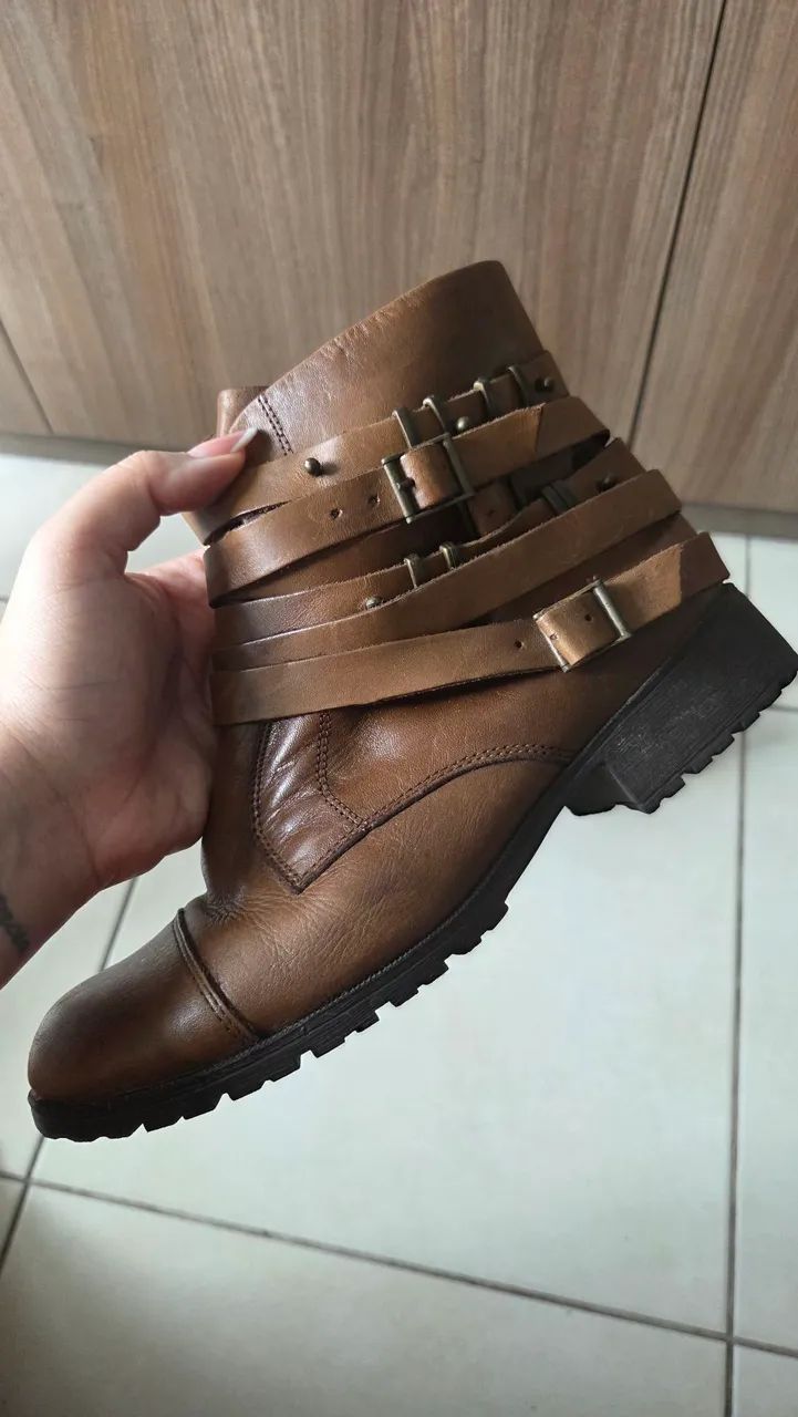 Bota sonho dos pés em couro - marrom - tam 37 - Foto 2