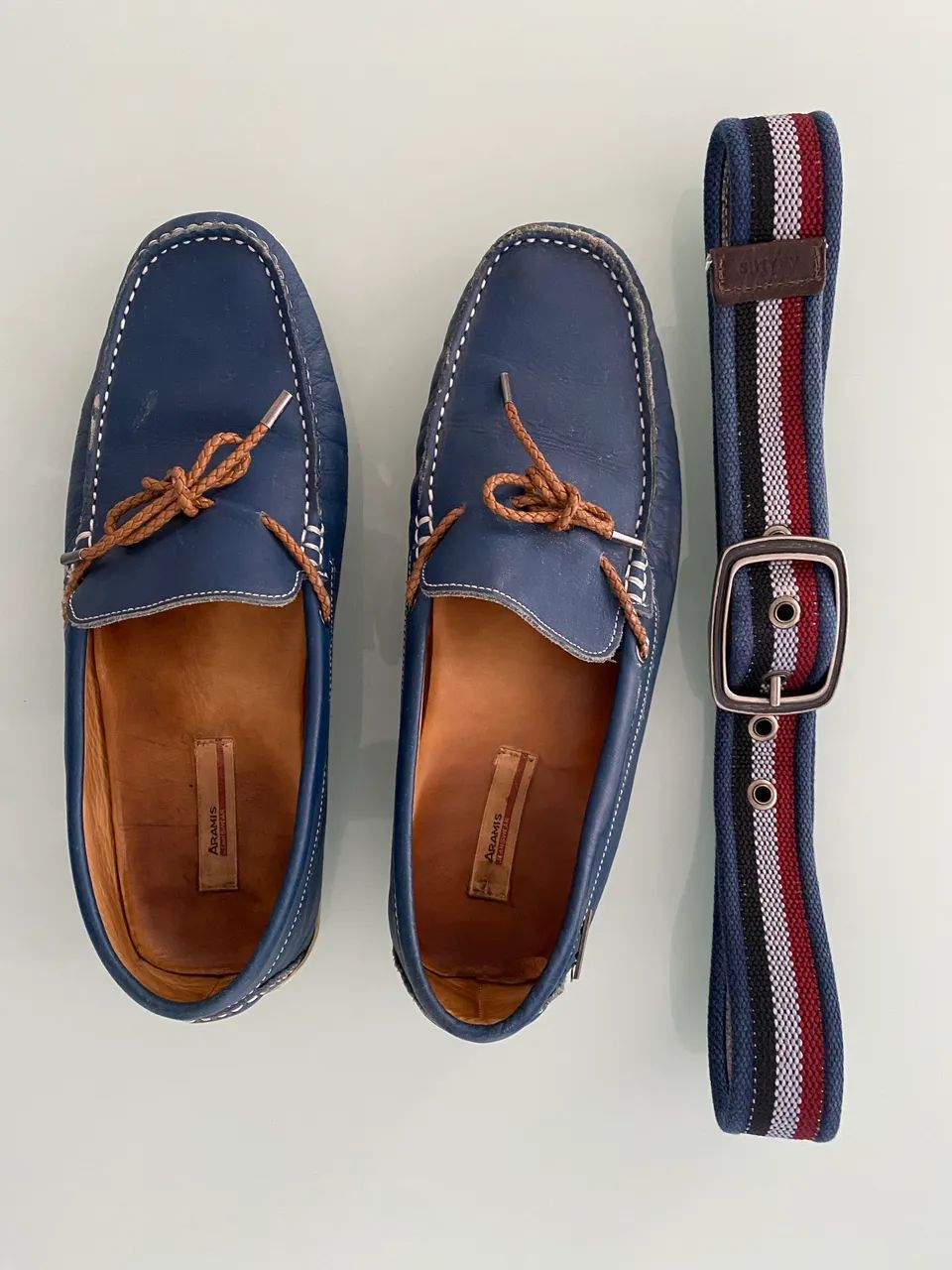 Mocassim Aramis e cinto masculino  - Foto 2
