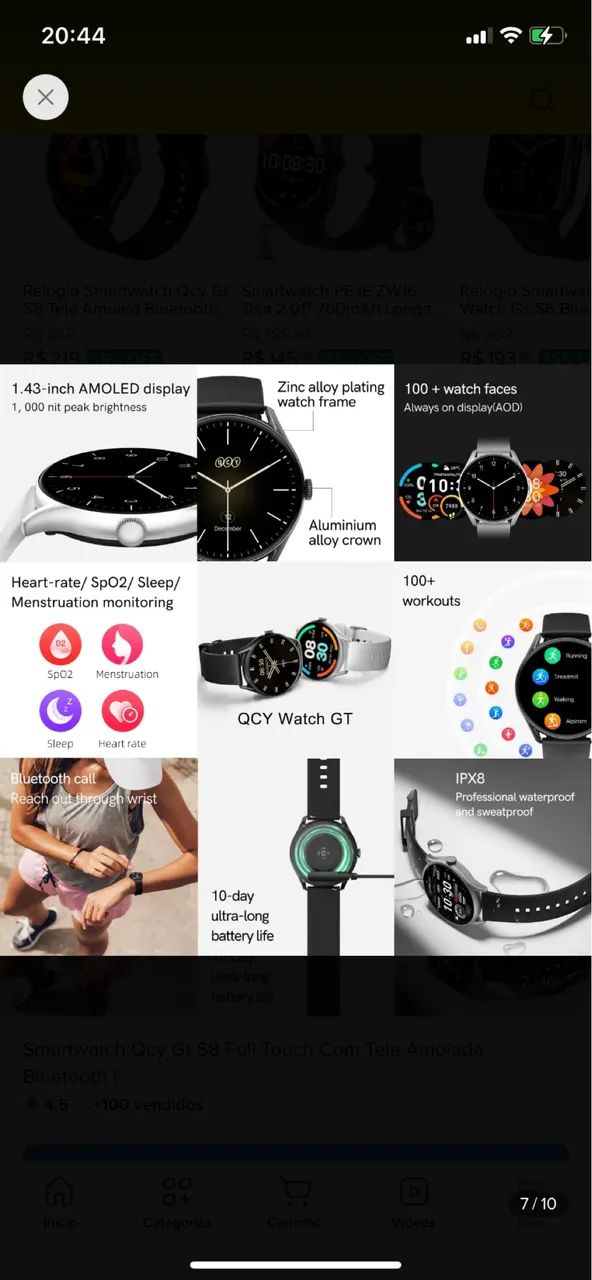 Smartwatch Qcy Gt S8 Full Touch Bluetooth  - Foto 2