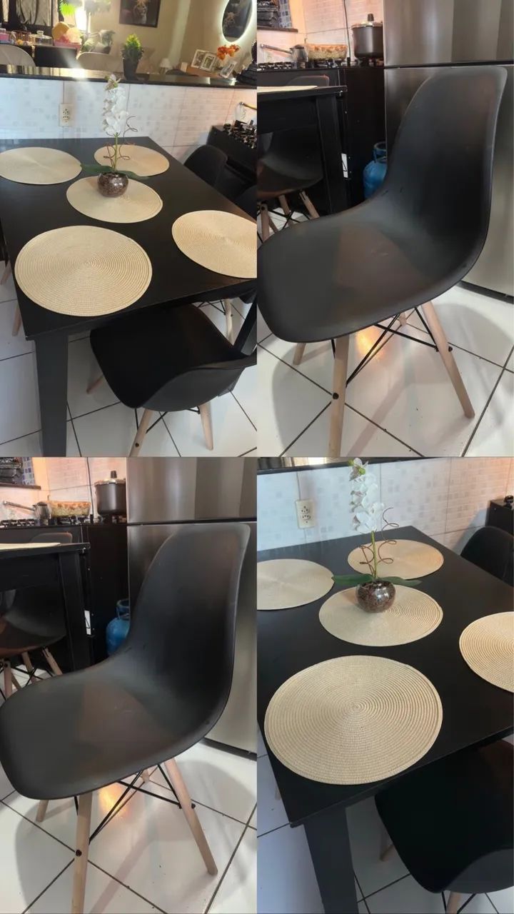 Mesa nova com 4 cadeiras 