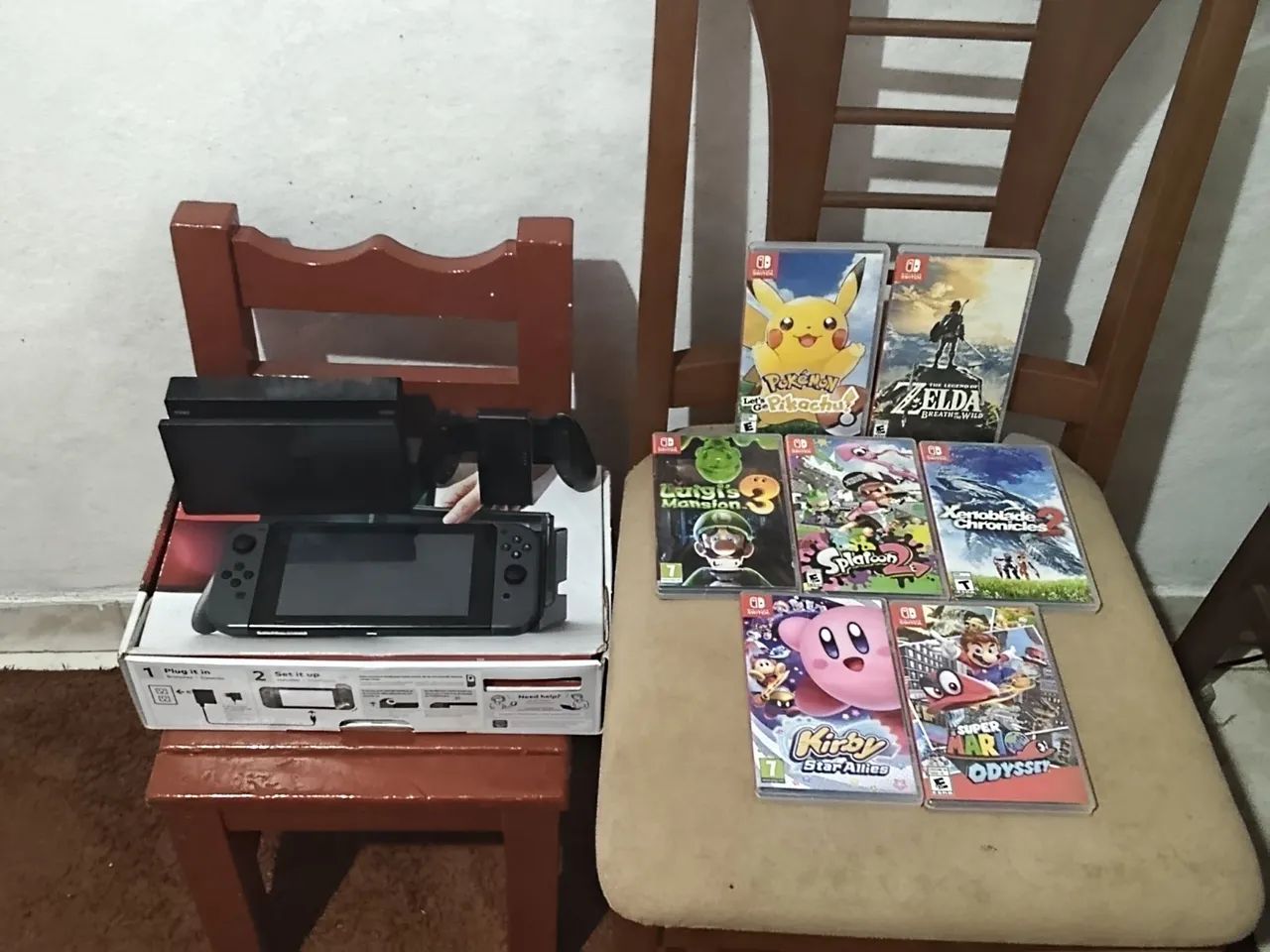 Nintendo Switch v1 usado + jogos (7) - Jogos de Vídeo Game