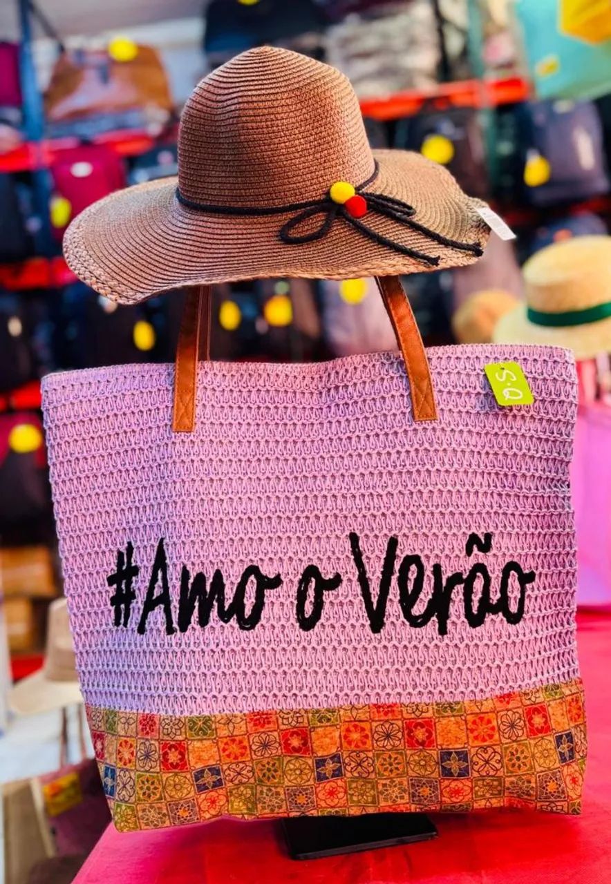 Bolsa e chapéu de praia - Foto 5