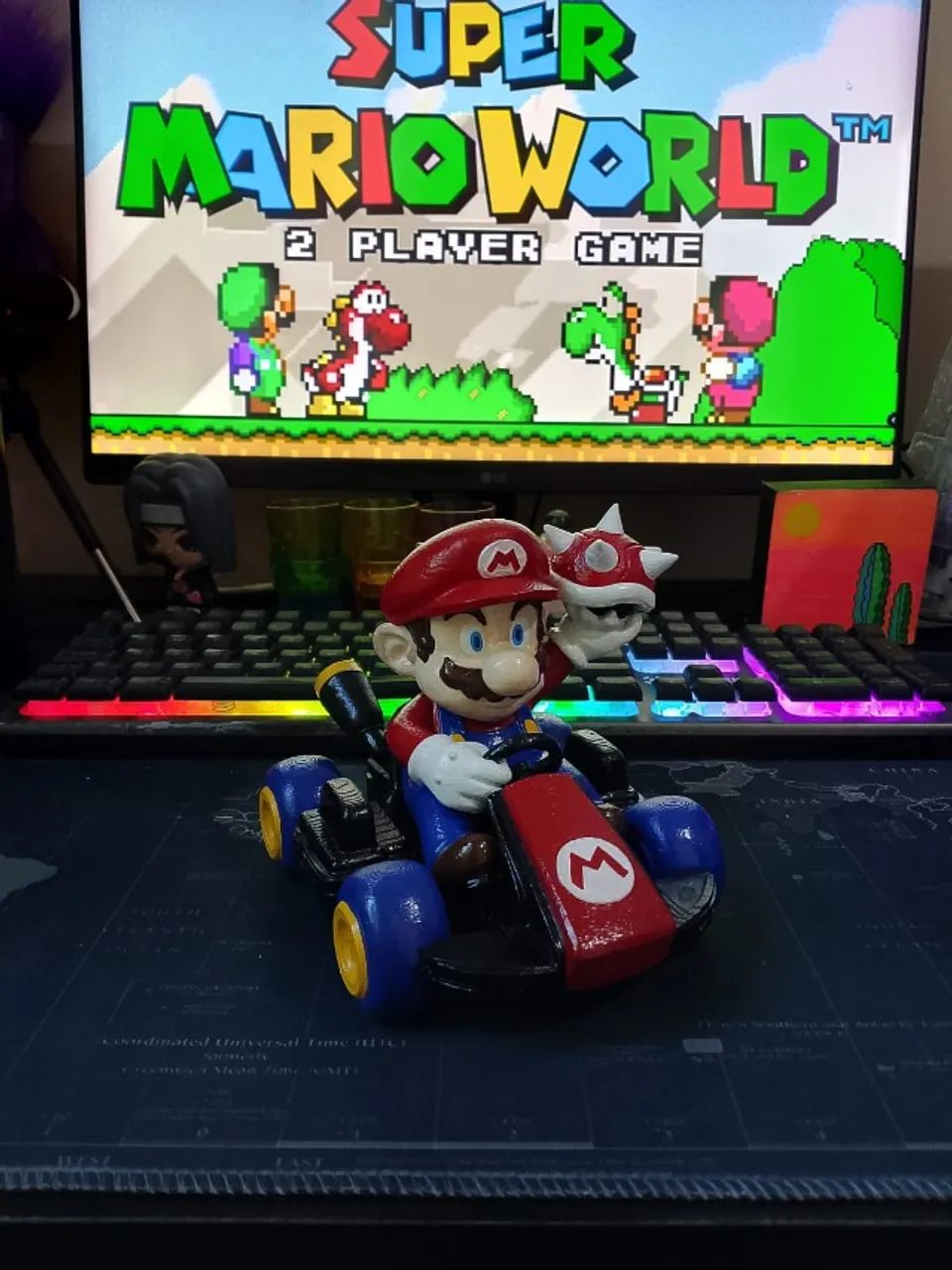  Action Figure Mario no Kart - Impressão 3D Artesanal