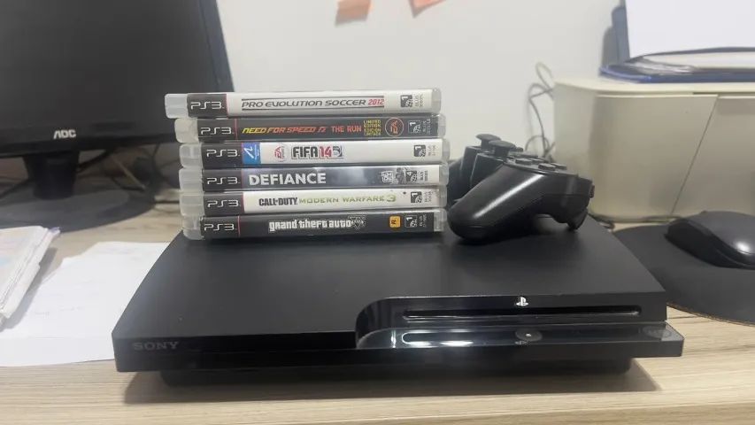 Playstation 3 + 6 jogos - Foto 2