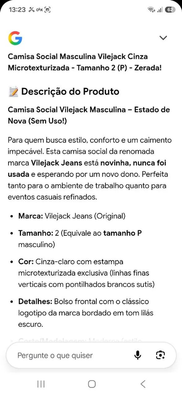 Camisa social Vilejack jeans m - Foto 5